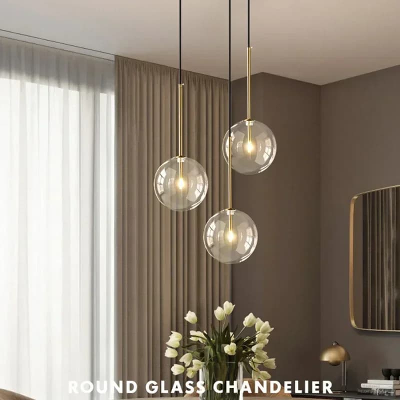 Nuovo stile paralume in vetro lampadario nordico creativo design semplice sala da pranzo soffitta camera da letto decorazione lampada