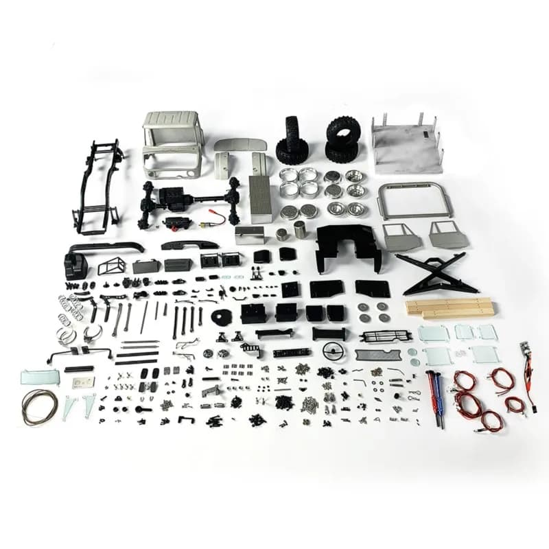 KIT 4*4 LESU UM406 RC Metallo Crawler Scala 1/10 Fuoristrada Camion Arrampicata Auto Giocattolo di Controllo Remoto Smontato Kit Modello TH21229
