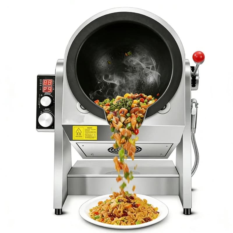 Macchina da Cucina Elettrica Intelligente Commerciale, Piccola Macchina Automatica da Banco per Riso Fritto, Noodles, Pasta e Stir-fry