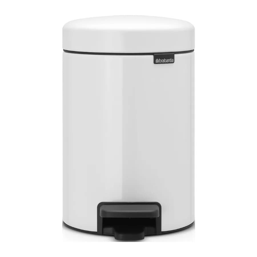 Cestino per Rifiuti Compatto da 3L Bianco per Piccoli Spazi: Ideale per Cucina, Bagno, Ufficio, Scrivanie, Design Durevole con Facile Pulizia