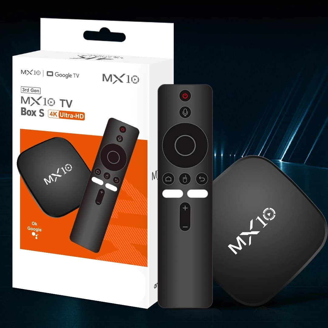 Set-Top TV Box MX10 Allwinner RK3228A Quad-Core DDRIII 1GB EMMC 8GB Lettore Multimediale 4K con Telecomando IR