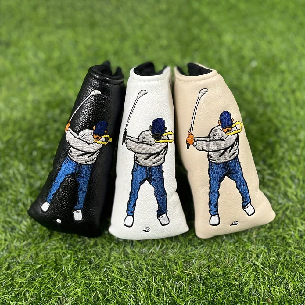 Durevole ricamo Golf Putter Cover Golf club head covers Golf elegante Club Cover