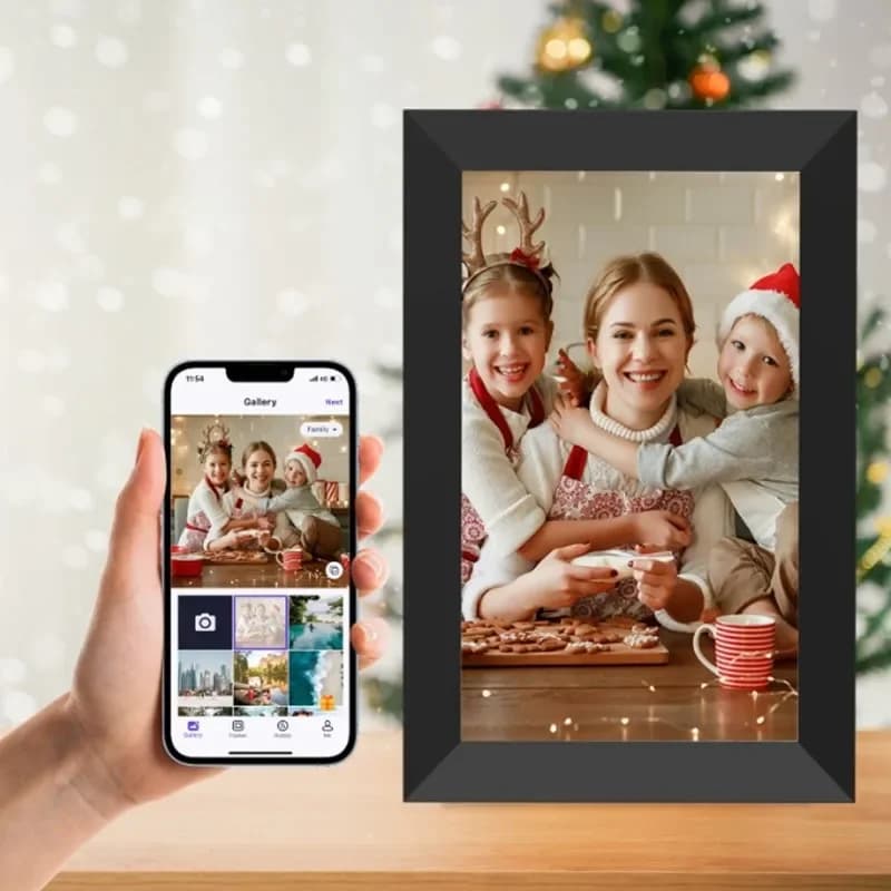 Cornice digitale per foto con cloud, touch screen intelligente da 15,6 pollici, Wi-Fi e album touch screen