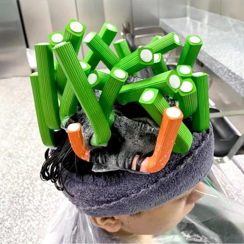 10PCS Heatless Soft Sponge Magic Curling Rods Bendy Twist Rollers DIY Hair Styling Tools Set for Overnight No Heat Curls