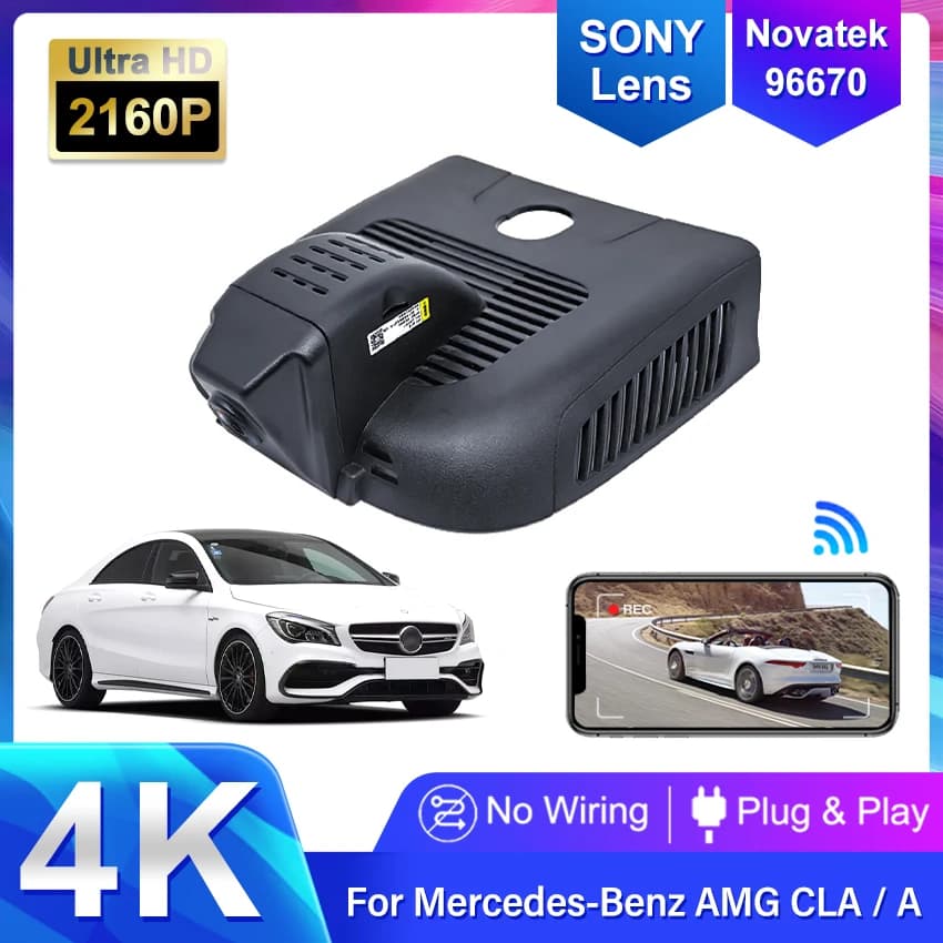 Dashcam DVR per auto 4K 2160P Wifi per Mercedes Benz Classe A w177 Classe B w118 w247 per Mercedes Benz AMG CLA35 A35 Videoregistratore