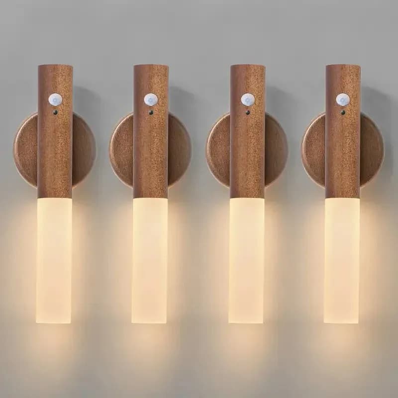Luce Notturna Intelligente con Sensore di Movimento, Lampada da Parete LED Ricaricabile Magnetica Portatile per Corridoio, Camera da Letto, Scale, Bagno, Armadi e Decorazioni