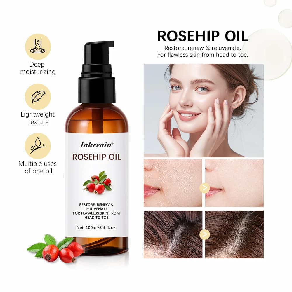 100ml Multifunzione Idratare Olio Essenziale di Rosaanzana Anti Rughe Sbiancamento Essenza di Rosa Ridurre I Pori Viso Siero Olio Per La Cura Della Pelle
