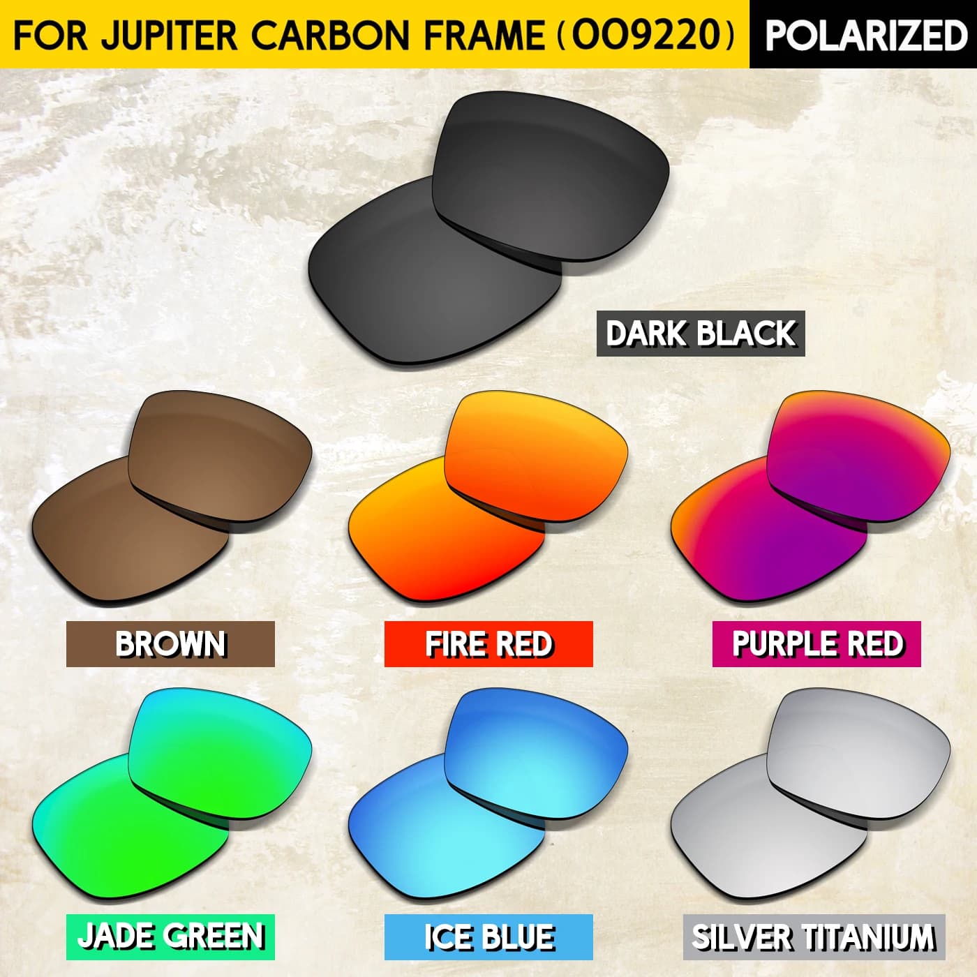 Thickness of 1.5MM Polarized Replacement Lenses for Oakley Jupiter Carbon OO9220 56mm Sunglasses-Multi Colors