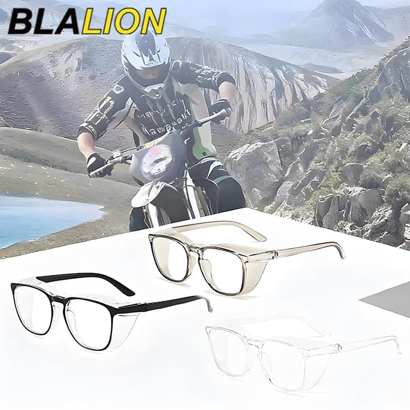 Occhiali Anti Luce Blu Aggiornati per Uomo e Donna, Trasparenti, Anti-Sabbia, Anti-Urto, Occhiali Protettivi per Ciclismo, Protezione dalla Luce Blu