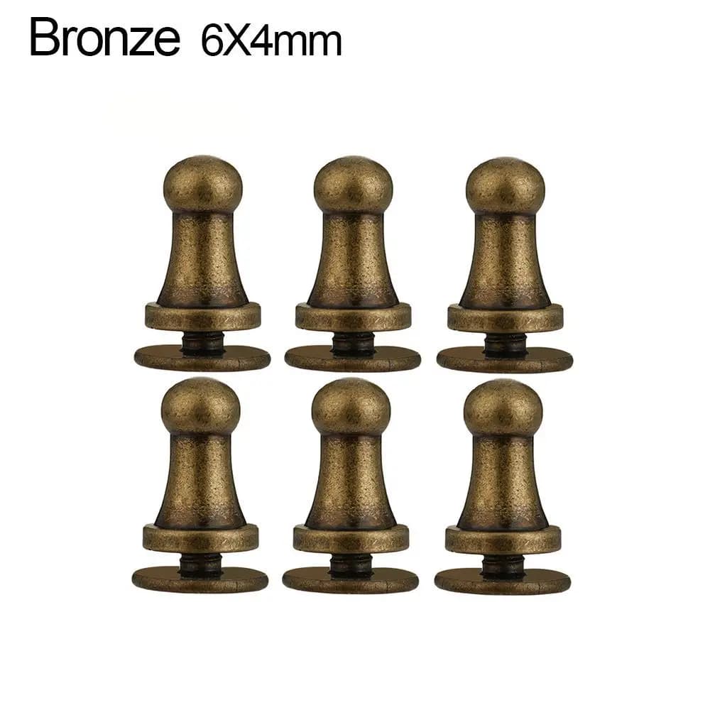 10 round buttons in fabric, brass nails, leather crafts, clothes/bag/shoes, garment rivets, monk head screws