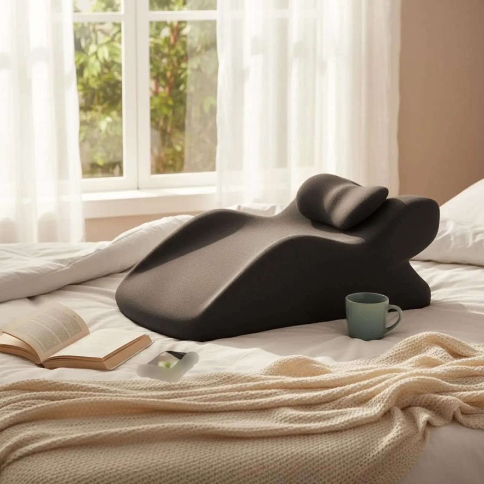 Cuscino Memory Foam per Posizione Prona, Cuscino Multiuso per Lettura, Accessorio per il Sonno, Sollievo dalla Pressione, Traspirante