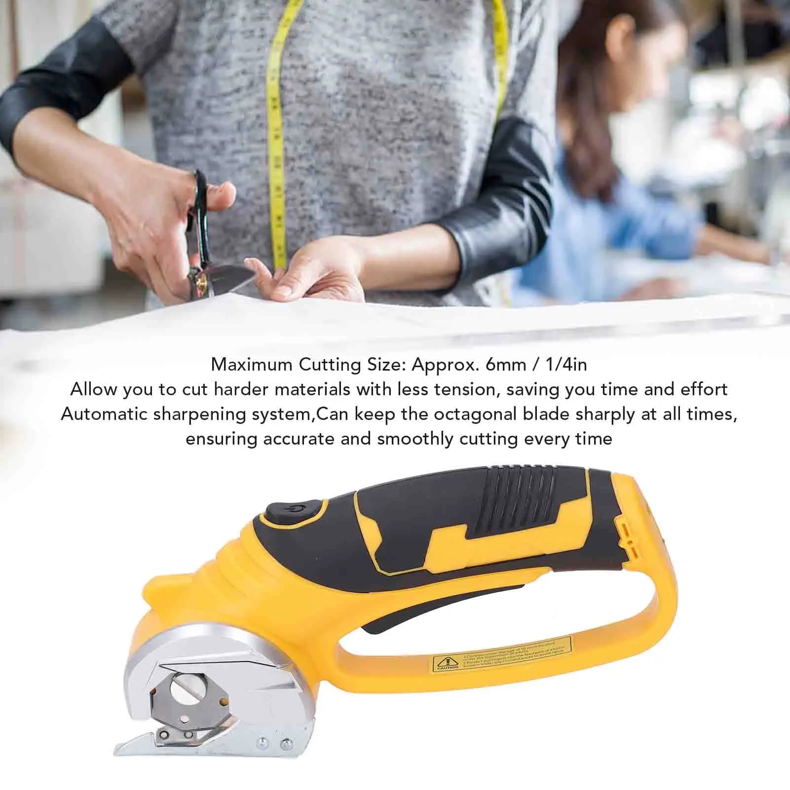 Taglierina Elettrica per Cartone Senza Fili, Forbici Elettriche Portatili con Luce per Tappeti, Cartone e Tessuti