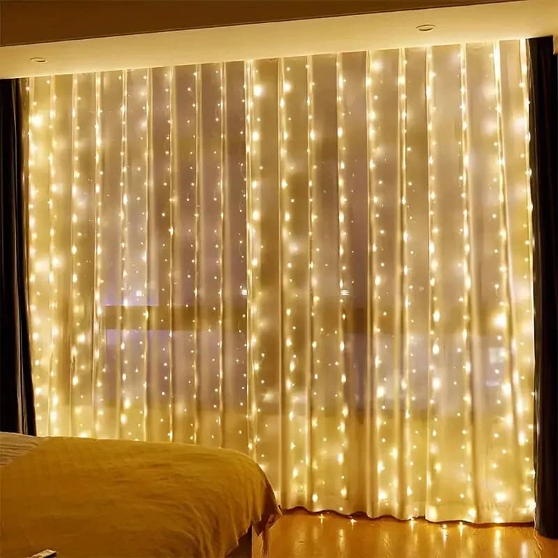 3x3/4x3/6x3m LED Luci Della Stringa Della Tenda Ghirlanda Di Natale Fata Luce Festone Ha Condotto La Luce di Nozze di Casa Decorazione Della Camera Da Letto illuminazione