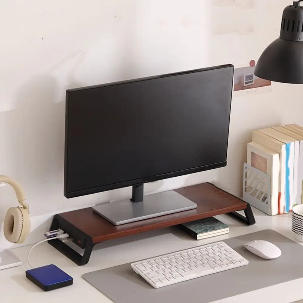 Support for Computer Monitoring, Increase Monitor Highness, Ergonomic Design, Laptop Support with USB Hub, Computer Enhanced Stand