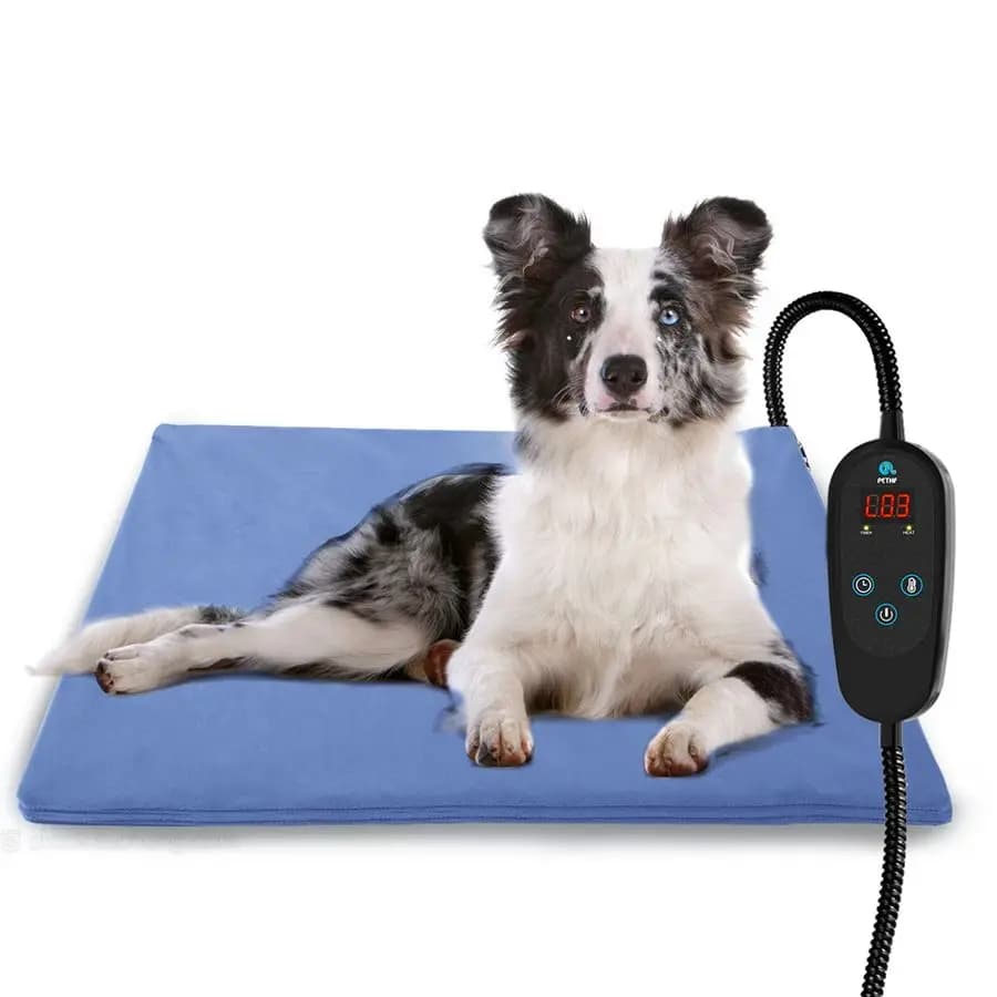 Tappetino riscaldante per animali domestici Regolazione della temperatura Cucciolo antimordito per cani con timer Tappetino per letto riscaldato elettrico per riscaldamento domestico impermeabile per interni