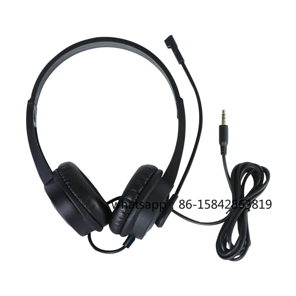 3.5MM Call Center Clear Voice Office School PC Gaming with Microphone 1.5M Wired Computer Headset Volume Control Noise Reduction