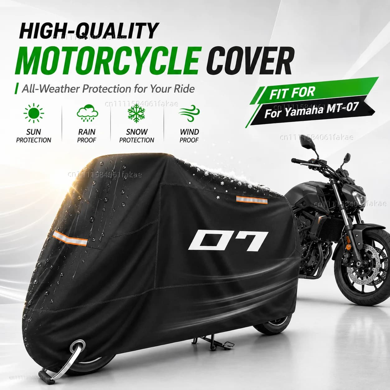 Motorcycle Cover Waterproof Outdoor All Season Dustproof UV Protective Moto Scooter Rain Cover For Yamaha MT-07 MT07 MT 07 FZ07