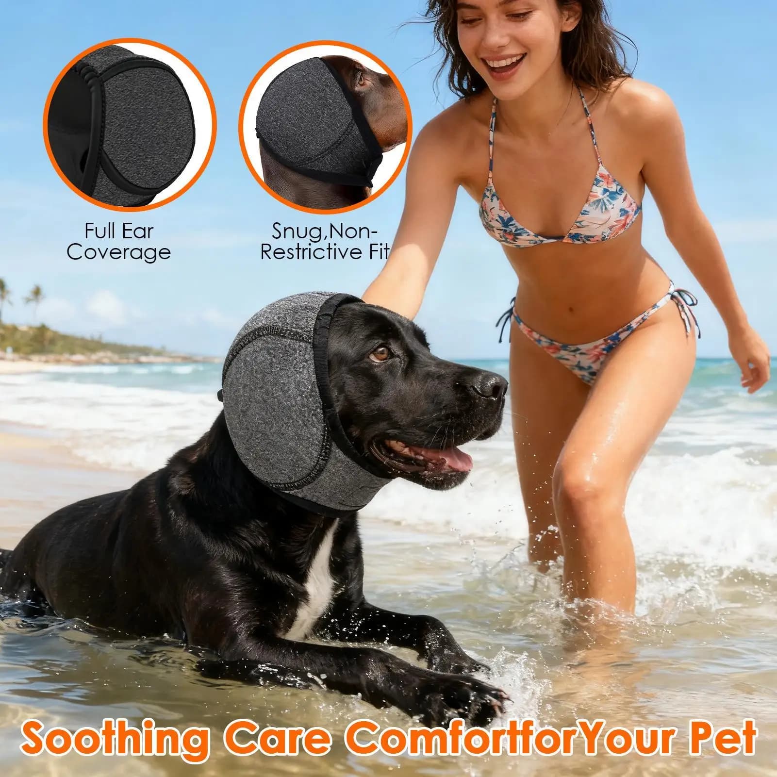 Cuffie Impermeabili per Cani per Nuoto e Toelettatura, Antirumore, Calmanti, per Ansia e Prevenzione degli Shock