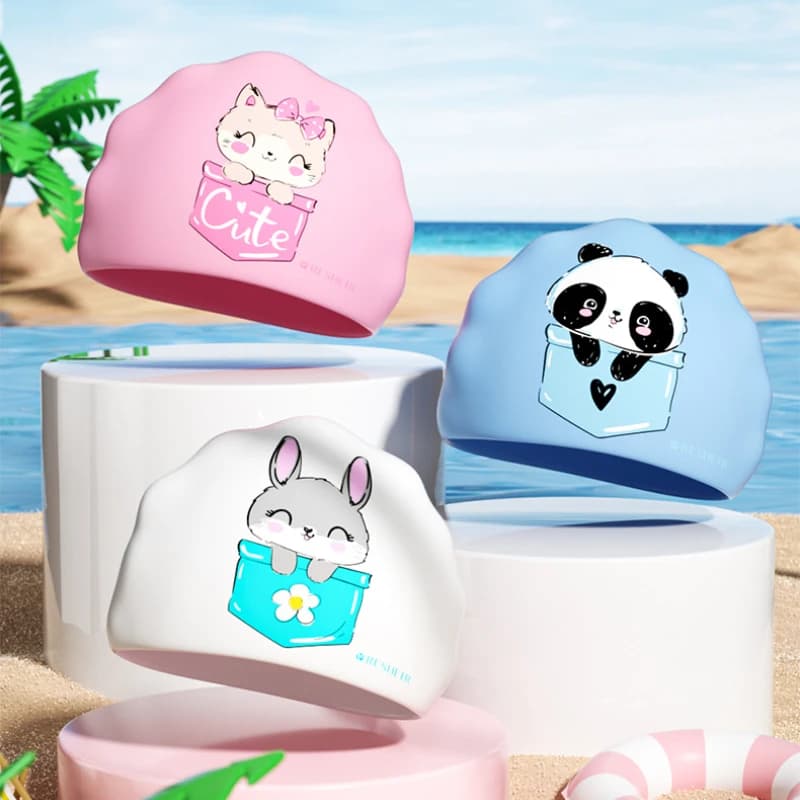 Cuffie swimming funny cartoon for kids swim headphones silicone protection for ears swim headphone for kids pool accessories