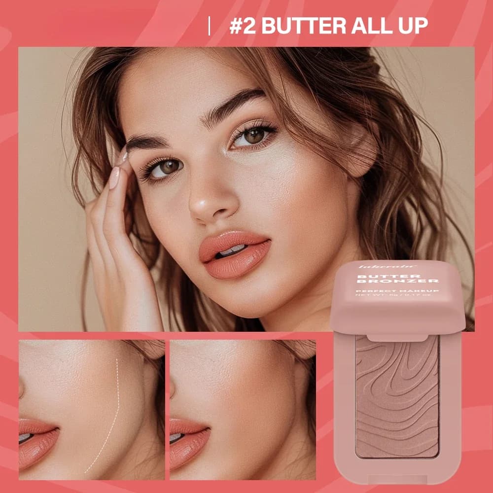 Crema abbronzante al burro Donna Impermeabile Genteel Girl Trucco nudo Setoso Shimmer Monocromatico Blush Cosmetici per il viso coreani