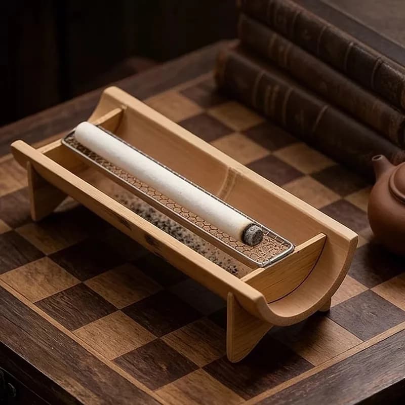 27CM Bamboo Incense Stick Rack Aromatherapy Stove Home Zen Room Meditation Soothes Body Mind Purification Incense Burning Tool