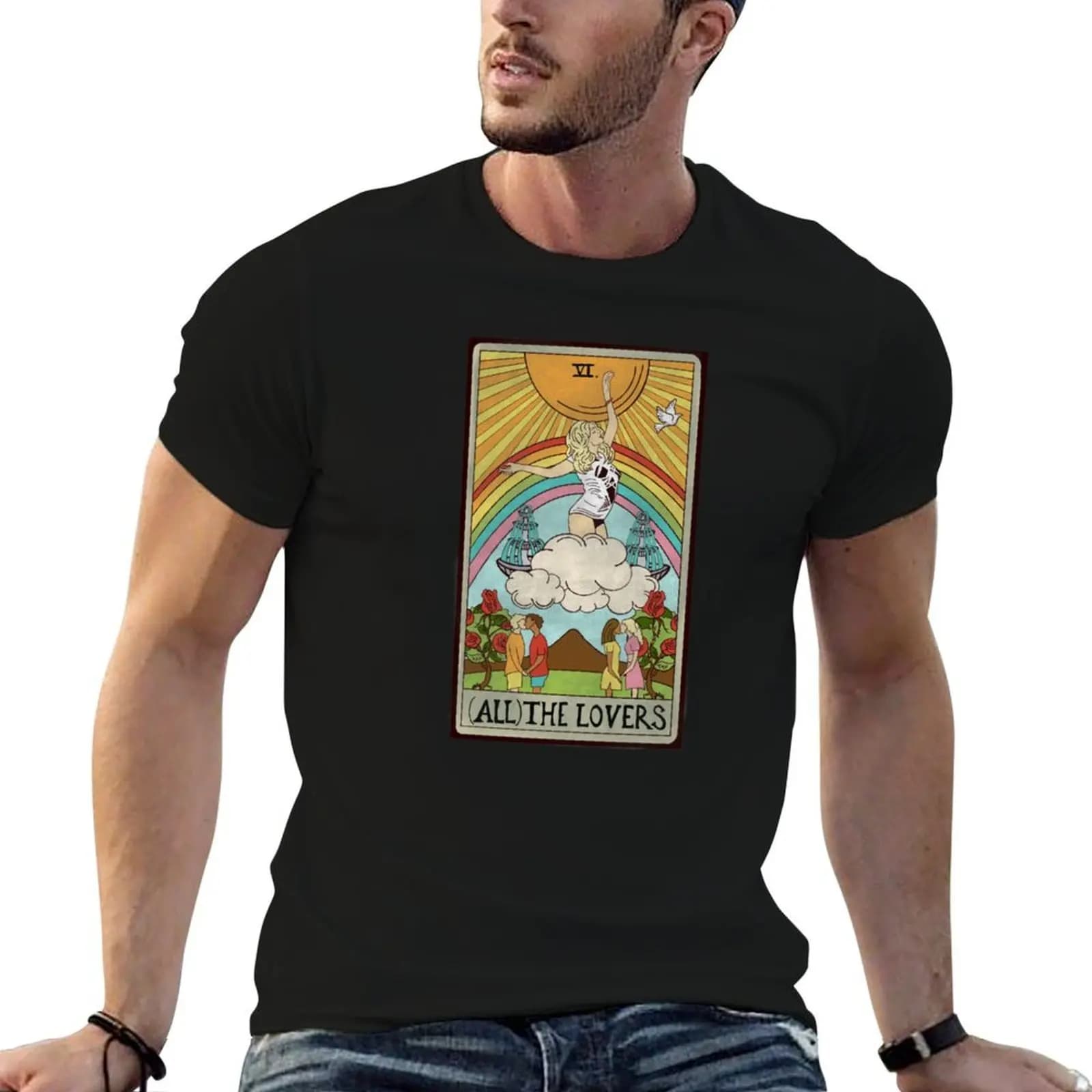 Kylie Minogue (All) The Lovers Tarot Card T-shirt da uomo maglietta da uomo di lusso maglietta firmata