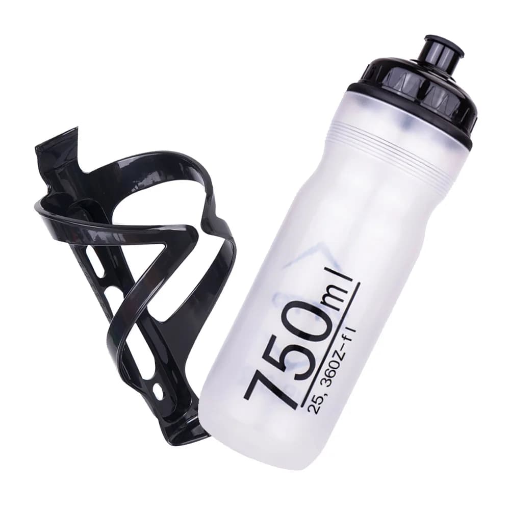 ZTTO Borraccia da ciclismo di alta qualità da 750 ml Materiale PP Corpo comprimibile con apertura a bocca larga con portaborraccia