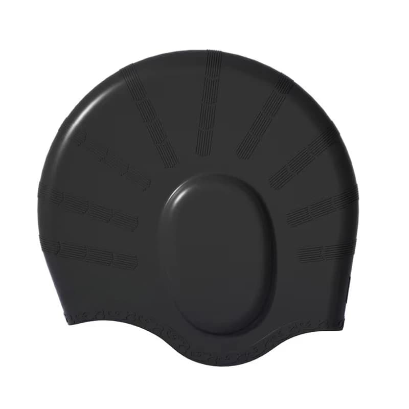 Solid Color Silicone Swimming Cap for Women Waterproof Adult Monochrome Long Hair Swim Cap