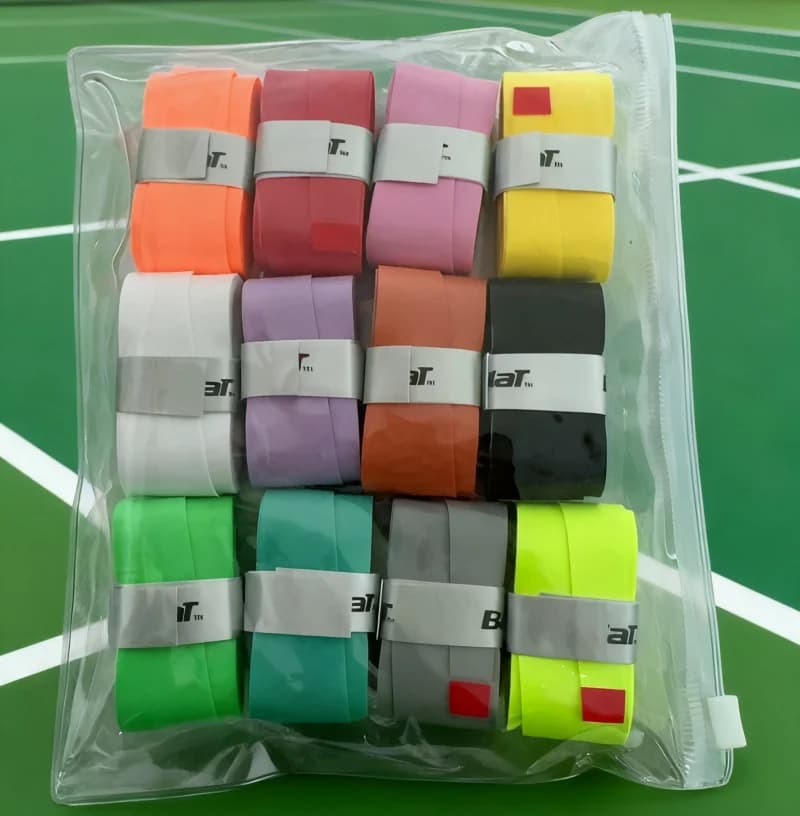 12PCS appiccicoso Tennis Overgrip Sweat Band Assorbimento PU antiscivolo Tennis Padle Racchetta Grip Colla a mano Tennis Badminton Racchetta Grip