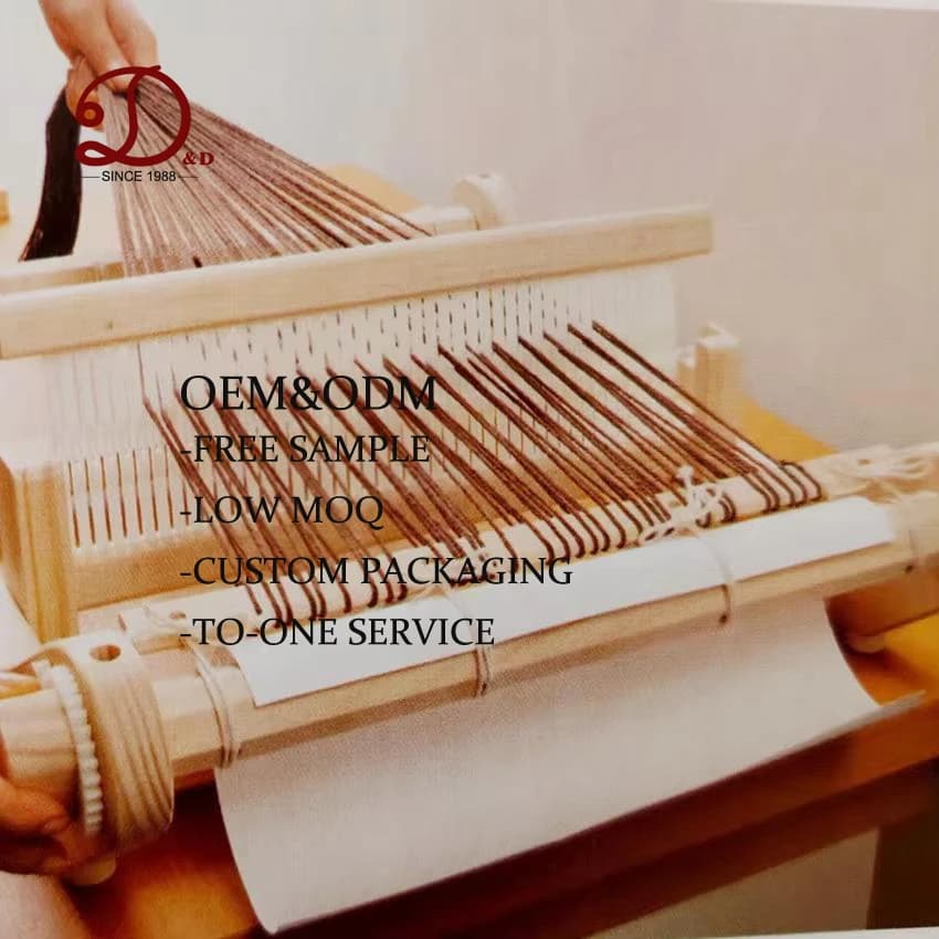 DIY Multifunctional Weaving Loom Home Spinning Wheel Handmade Wool Tapestry Making Tools Custom Logo Home Sewing Work