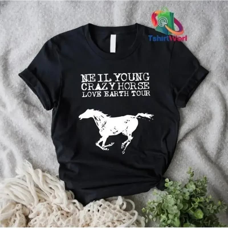 Neil Young Crazy Horse 2024 Tour ConcerT T Shirt gift fans
