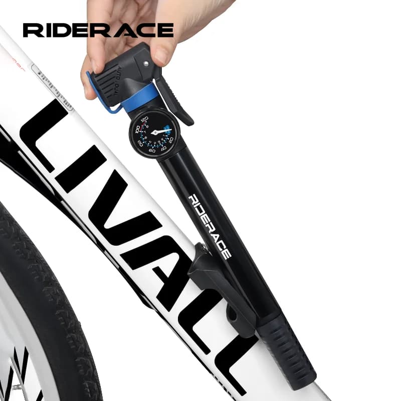 120PSI Bicycle Pump With Gauge Portable Outdoor Riding Inflator MTB Road Bike Air Shock Pump For Schrader Presta AV FV Valve