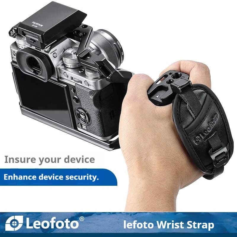 Cinturino da Polso Leofoto con Imbottitura per Fotocamere Mirrorless e DSLR (Nikon, Canon, Sony)