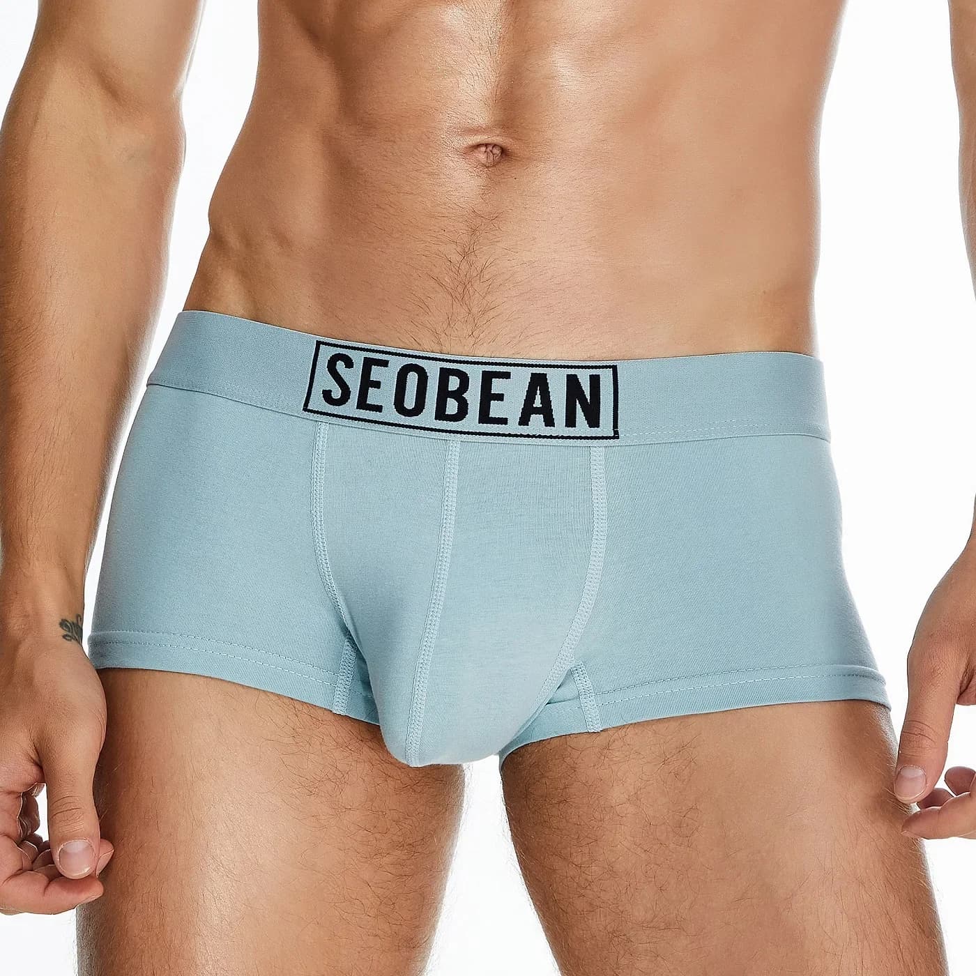 Seobean-biancheria intima da uomo a vita bassa, 7 colori disponibili