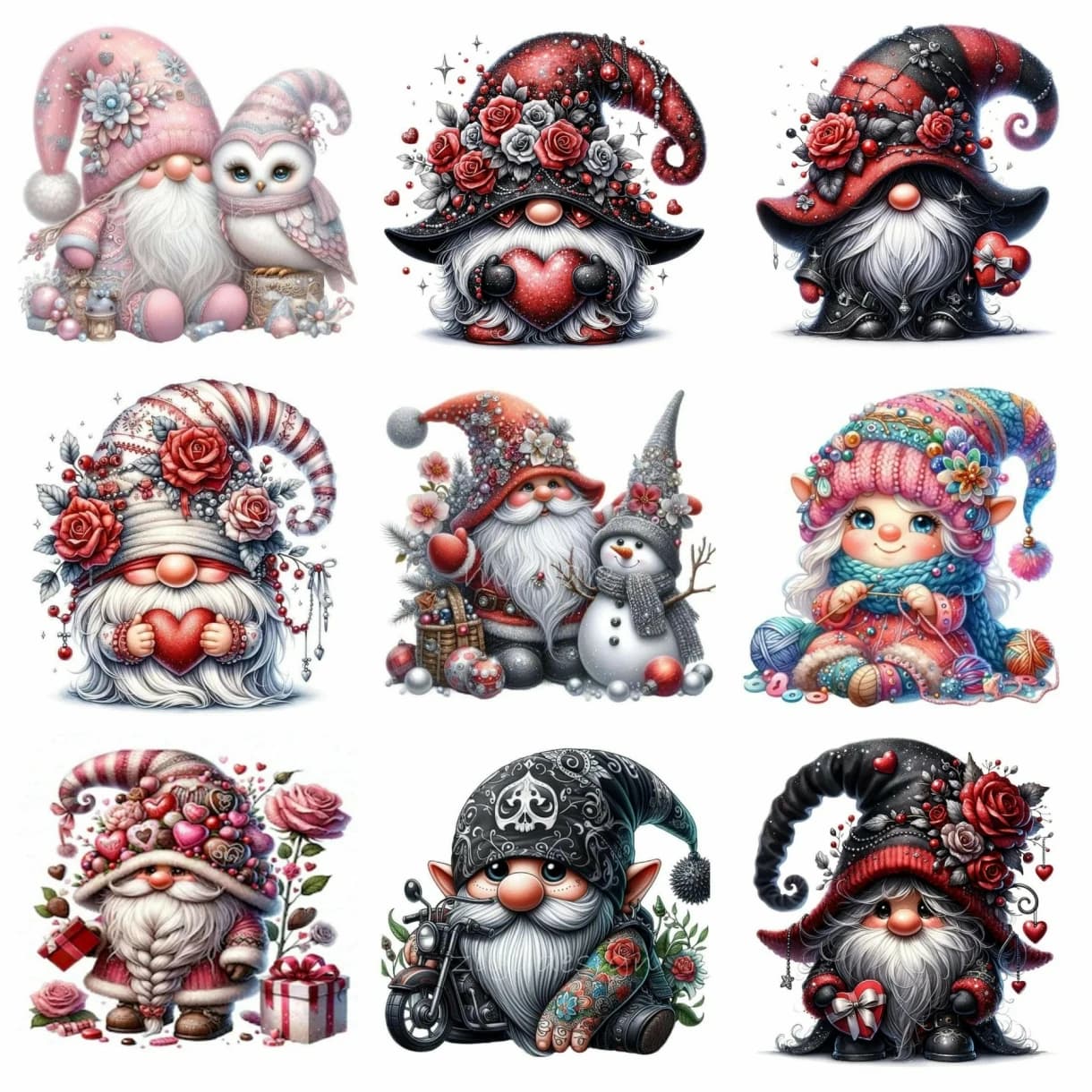 2026 New 5D DIY Cartoon Deberg Diamond Painting Christmas Dwarf Cross Embroidery Flower Handmade Diamond Mosaic Art Gift