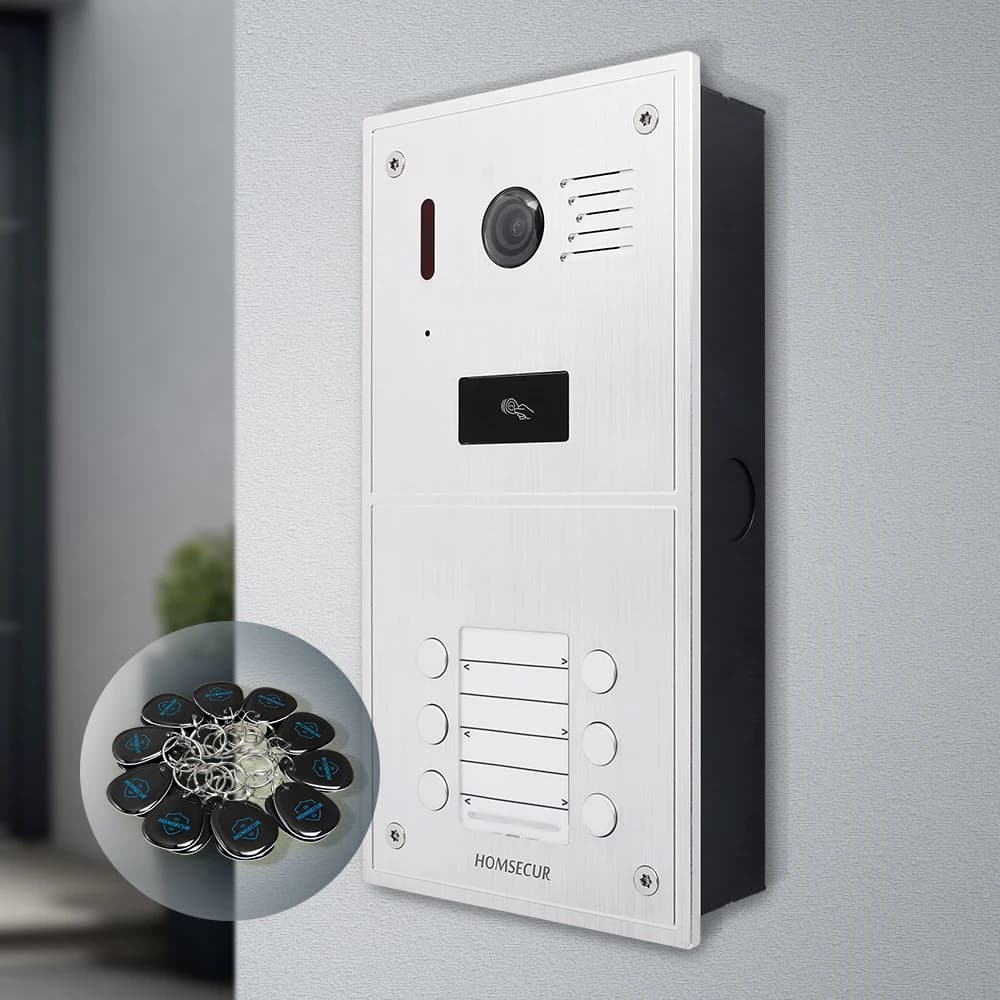 Campanello con videocamera BC151HD-6S per videocitofono HOMSECUR HDK per 6 famiglie