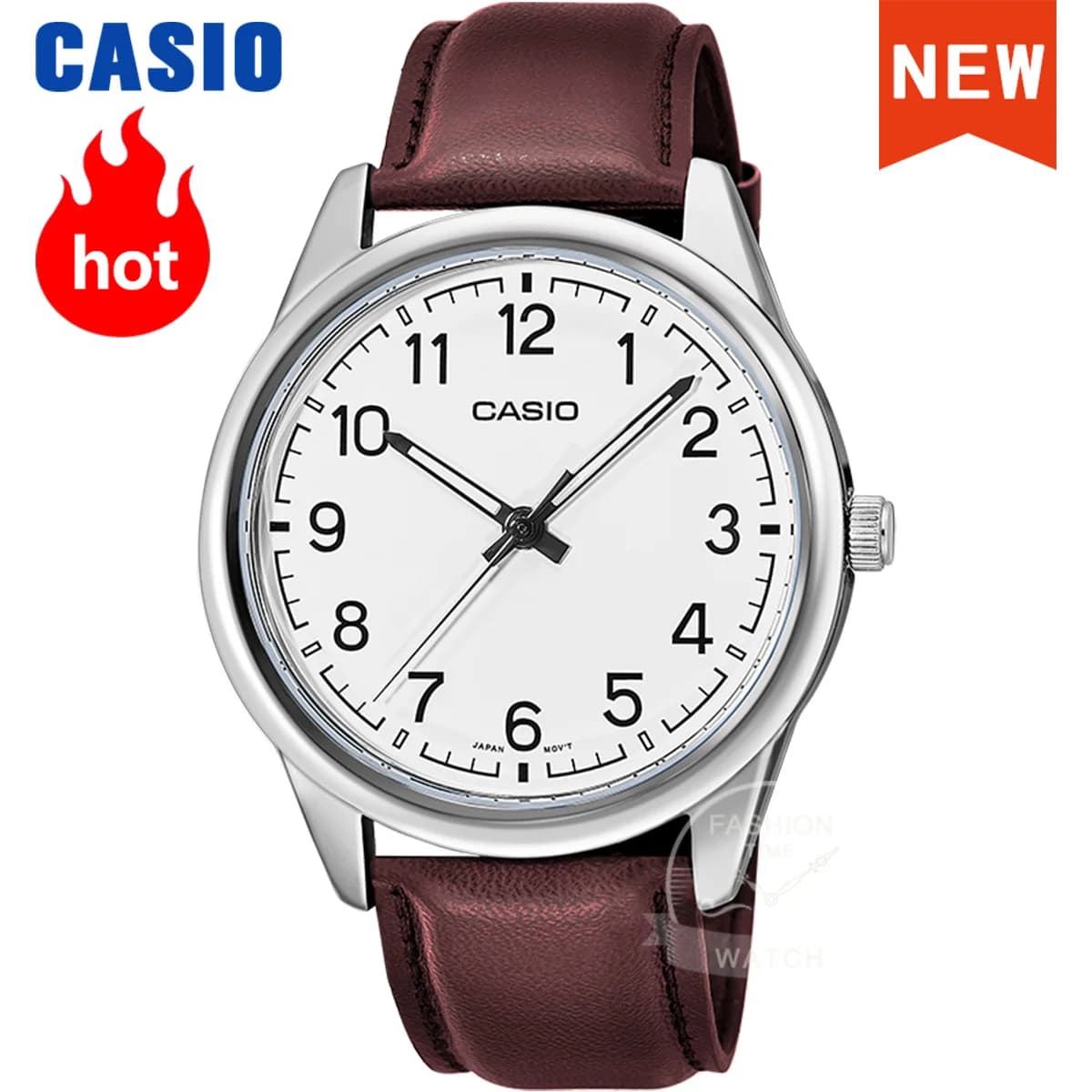 Orologio Casio da uomo digitale con lancette e numeri arabi, orologio al quarzo, reloj casio hombre, serie MTP-V005L