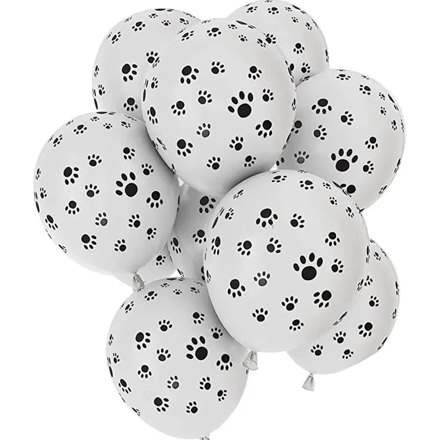 10/20/50 pezzi forniture per feste 12 "palloncini in lattice cane compleanno bambini baby shower palloncino decorazione giocattoli stampa zampa