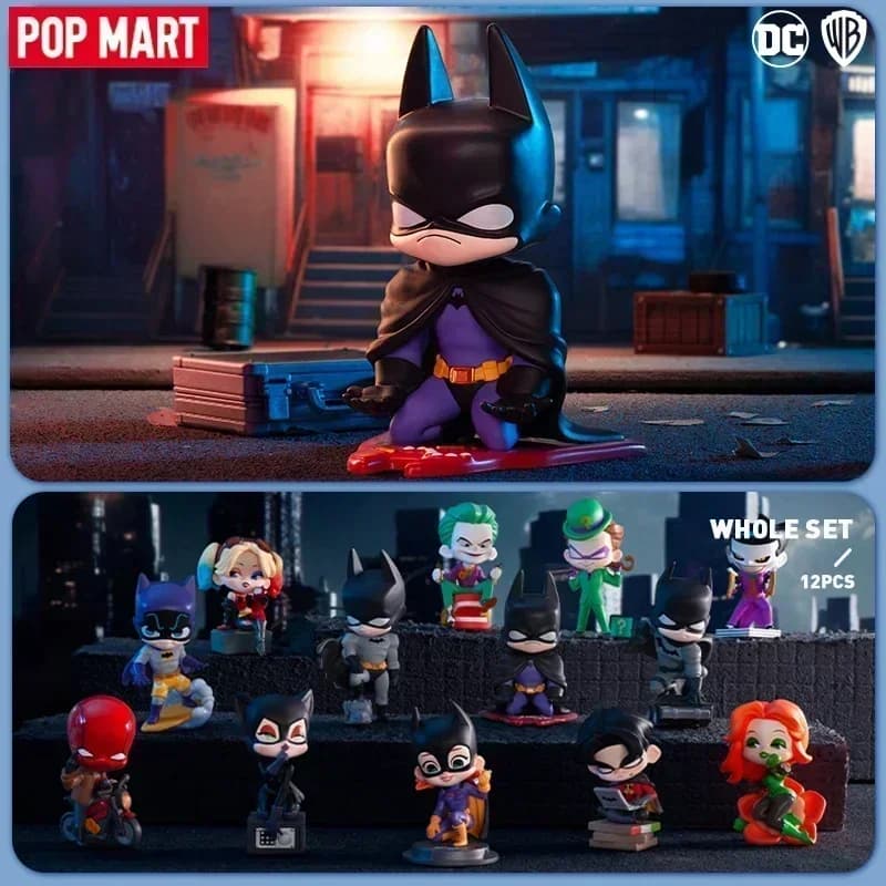 POP MART DC Gotham City Series Anime Figure Ornamenti Scatola misteriosa carina Giocattoli Scatola cieca per bambole Regalo