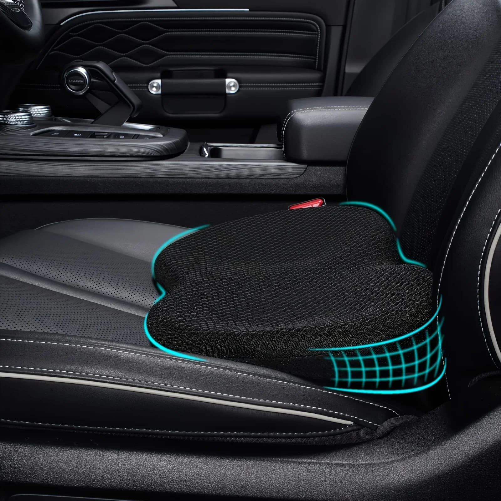 Multifunctional Car Seat Bearing 2 in 1 Universal Memory Lumbar Bearing Driver Support Breathable Relief Comfort Chair Car Seat