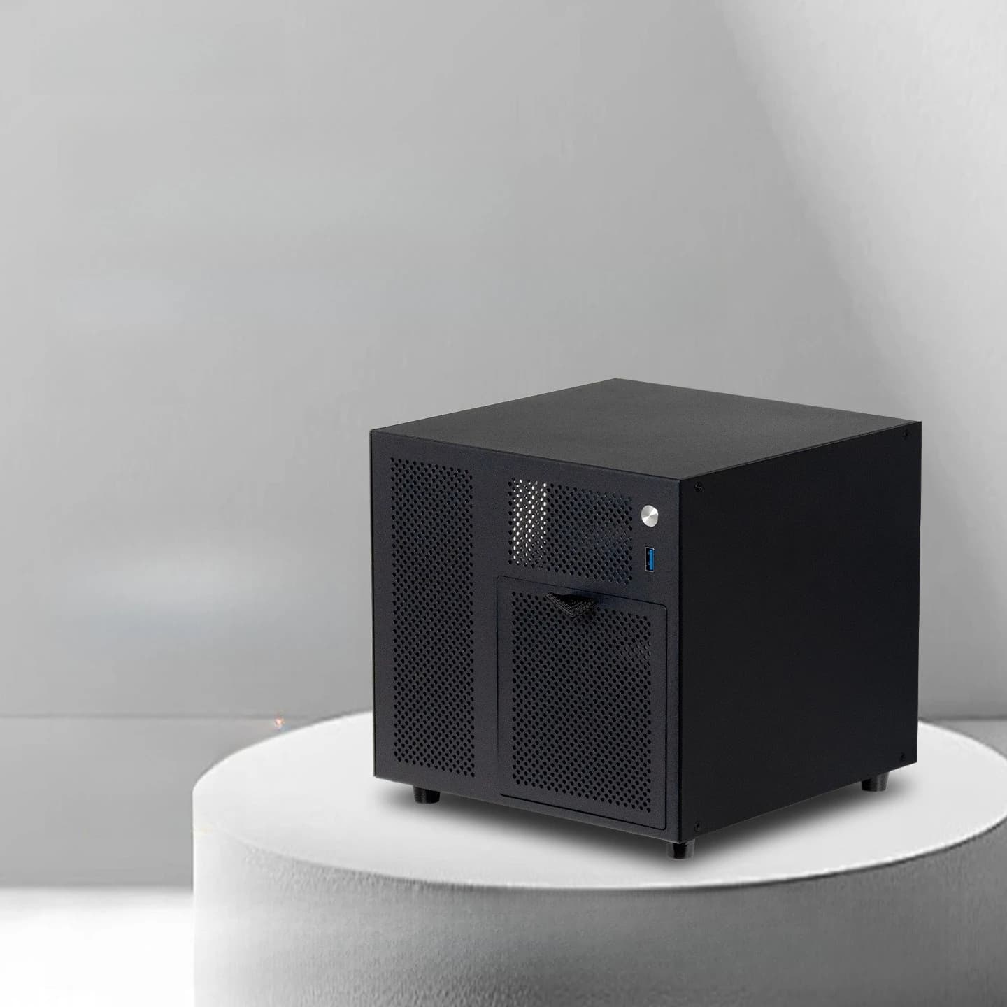 Chassis NAS Ursa Minor a 4 posizioni con scheda madre ITX, backplane SATA e alimentatore SFX - Chassis piccolo per archiviazione NAS domestica