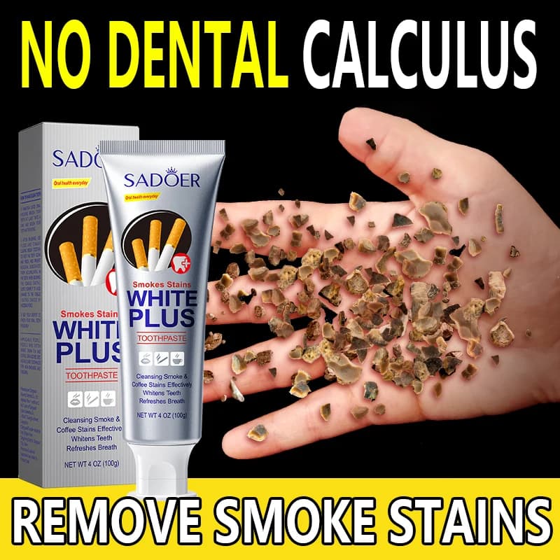 Dentifricio Sbiancante 100g, Illuminante e Rimuovi-Macchie, Elimina Macchie di Tabacco e Giallo, Protegge le Gengive, Alito Fresco, Cura dei Denti