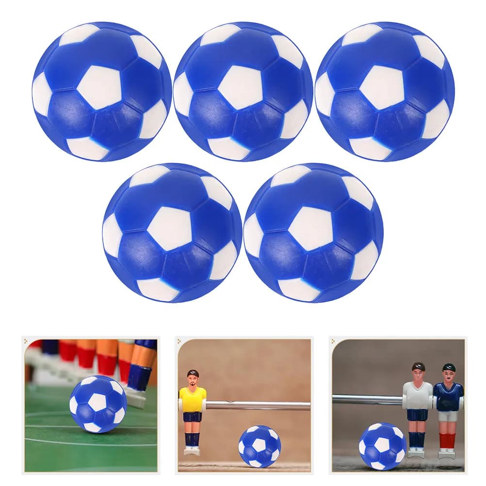5Pcs Table Soccer Balls Foosball Replacement Balls for Table Football Machines Smooth PVC Surface Long Wear Desktop Soccer Game