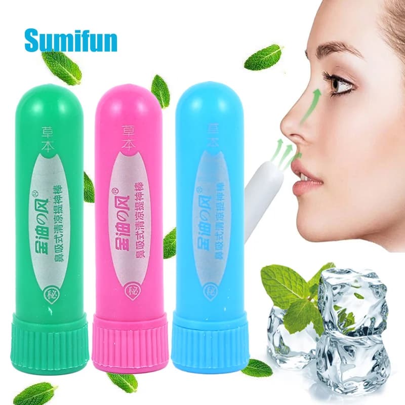 3 tipi inalatore nasale olio essenziale nasale olio di raffreddamento alla menta crema alle erbe trattamento rinite sinusite farmaci naso farcito rinfrescante