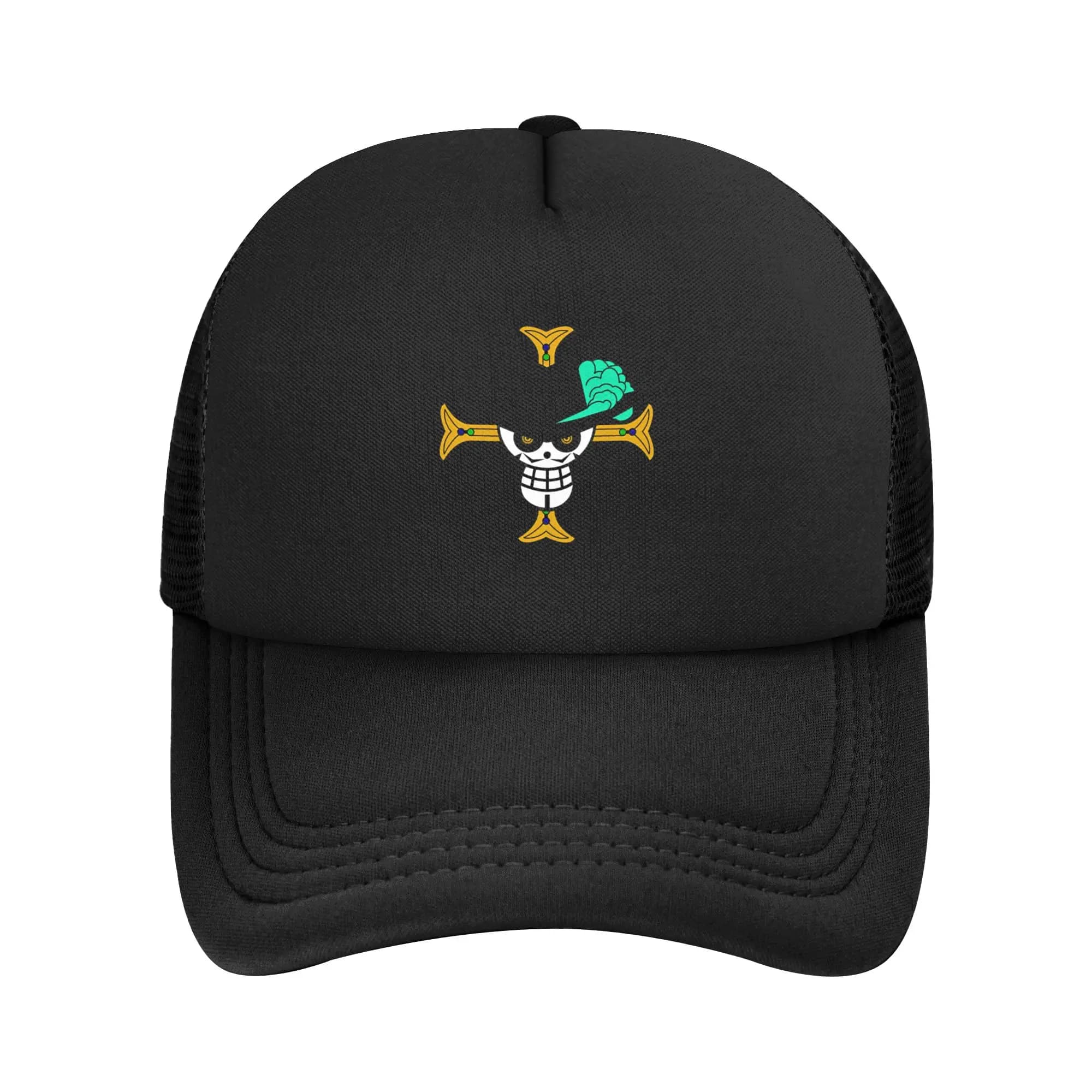 Mihawk one-pieces Flag Trucker Hat Unisex Sport Mesh Baseball Cap Polyester Adjustable Sports Cap