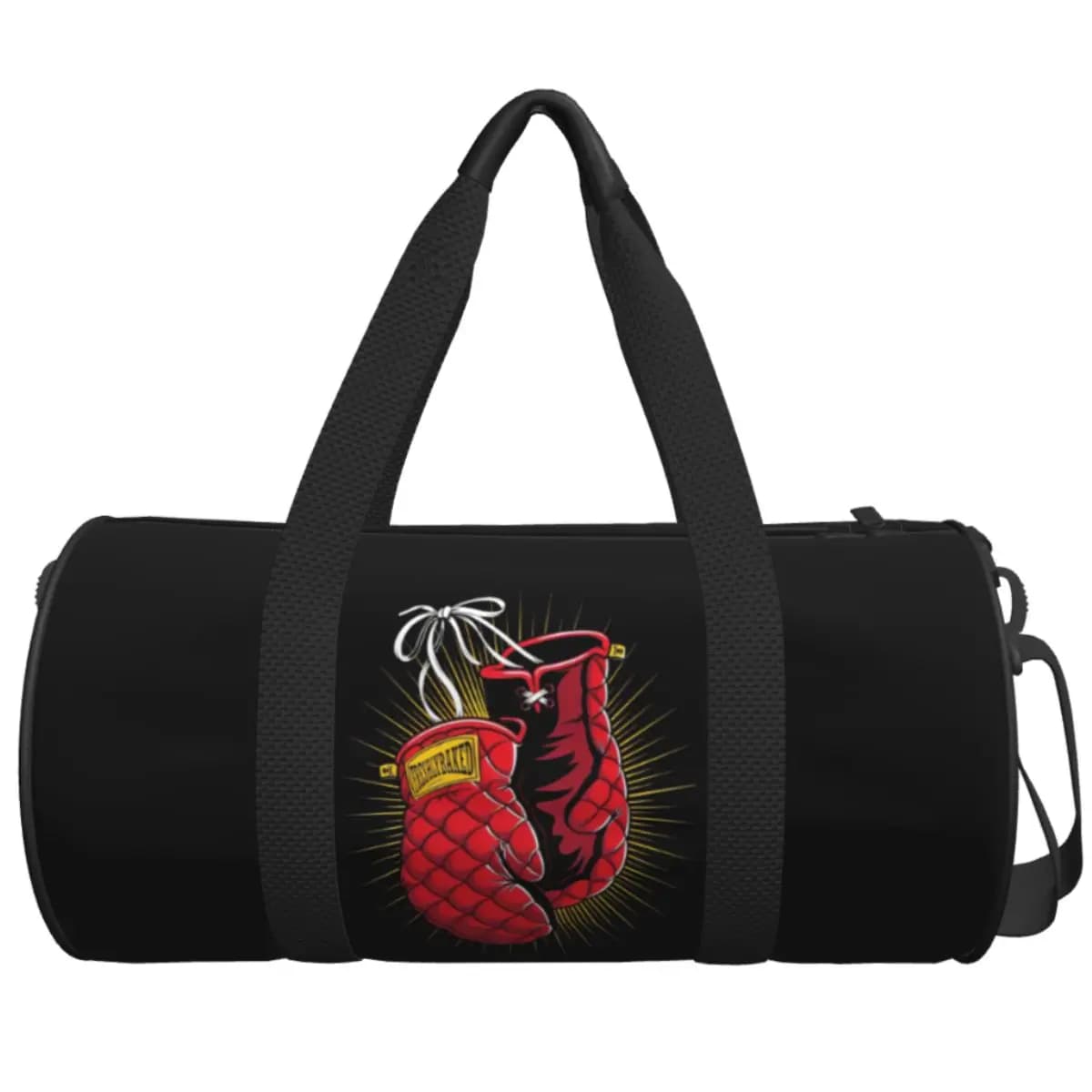 Red Boxing Gloves-Bayingimg Gym Bags Exercise Sports Bags Man Woman Customized with Shoes Fun Fitness Bag Outdoor Bags