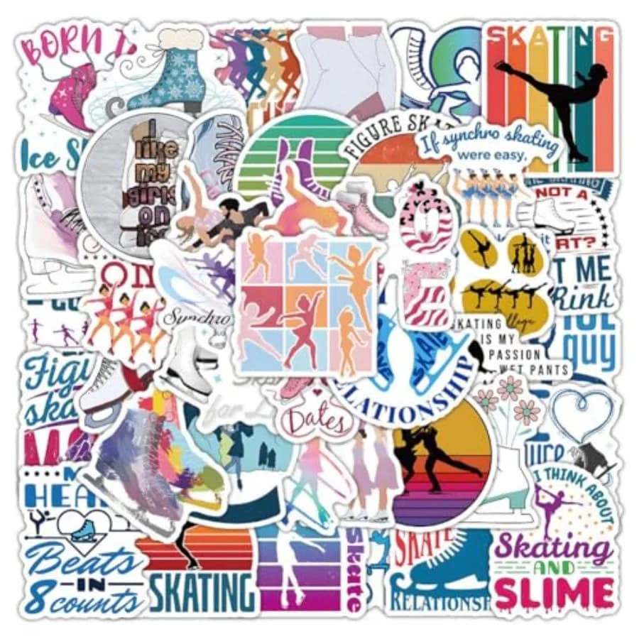 Stickers 60Pcs Ice Waterproof Vinyl Decals for Bike Water Bottles Laptop Bicycle Refrigerator Cup Luggage Computer Mobile Phone