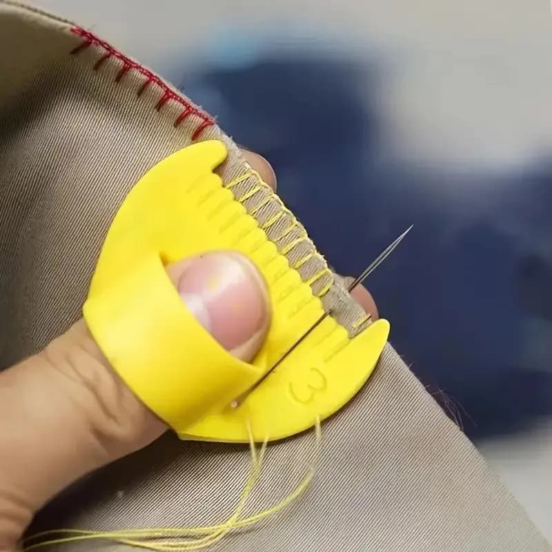 4 pezzi di accessori fai-da-te per cucito a mano con punto di chiusura, inclusi dispositivo per ago da tessuto, strumento ausiliario per cucito domestico