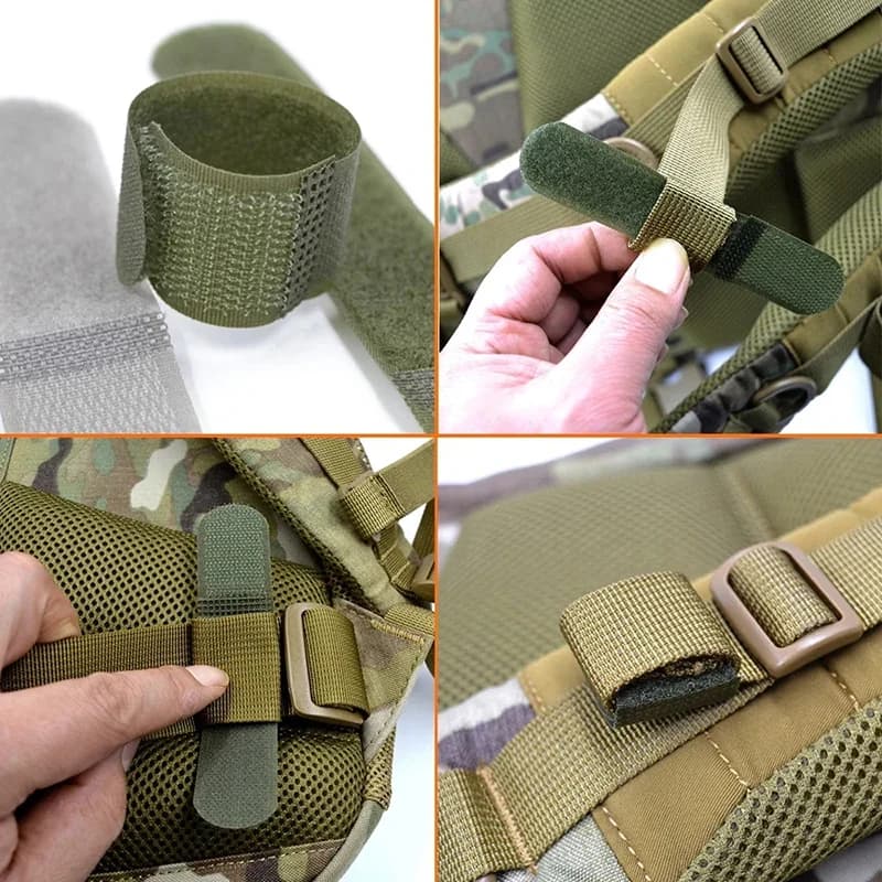 Nuovo Set da 10 Pezzi di Fascette in Nylon Riutilizzabili con Chiusura a Strappo per Organizzazione Cavi, Fissaggio e Avvolgimento, Fibbia di Fissaggio per Zaino
