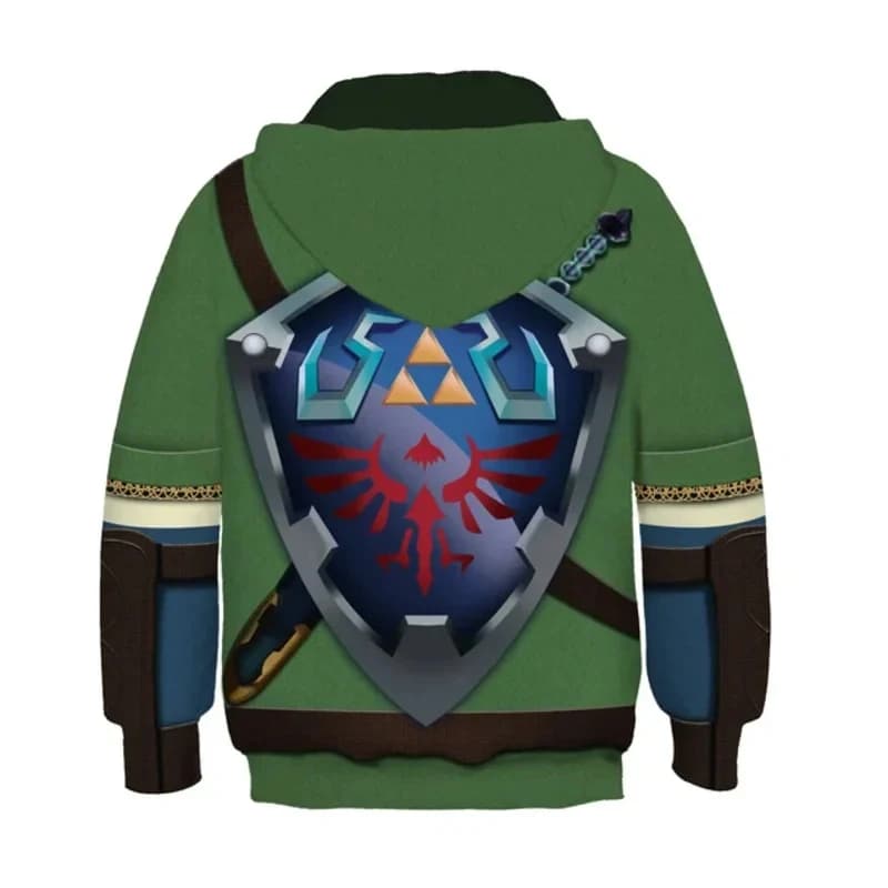♡ Nuovo Costume di Halloween per Cosplay: Felpa Sportiva Link Oracle of Seasons The Wind Waker in PU per Bambini, Collezione 2026
